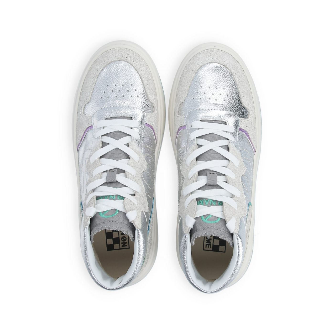 BRIDGET MID - FOLY/HAIR SUEDE - SILVER/WHITE